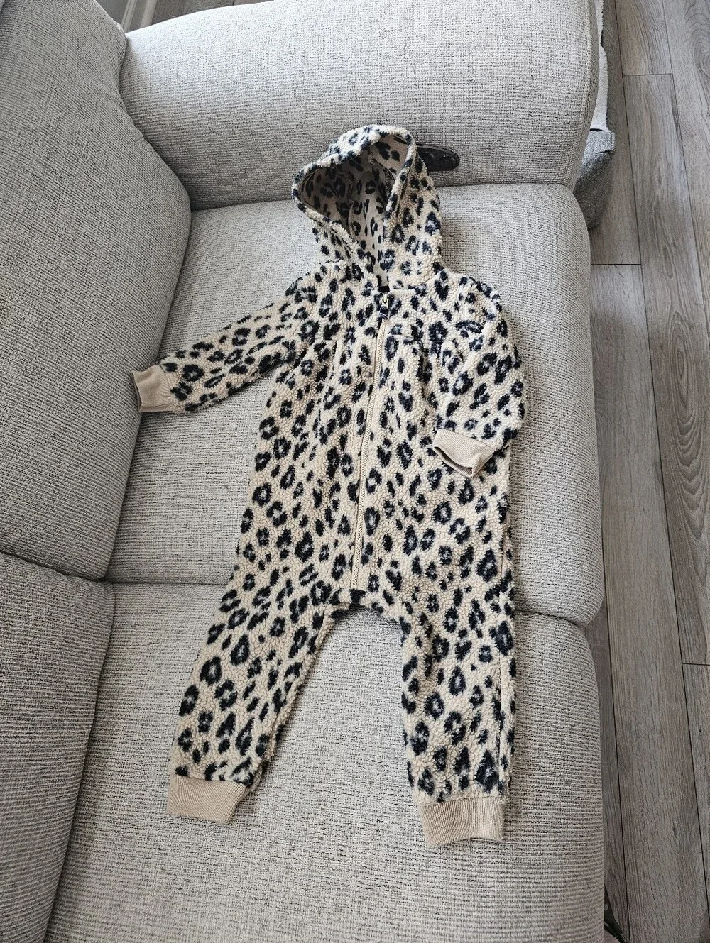 Carters Baby Leopard Sherpa Jumpsuit Size 12 Months